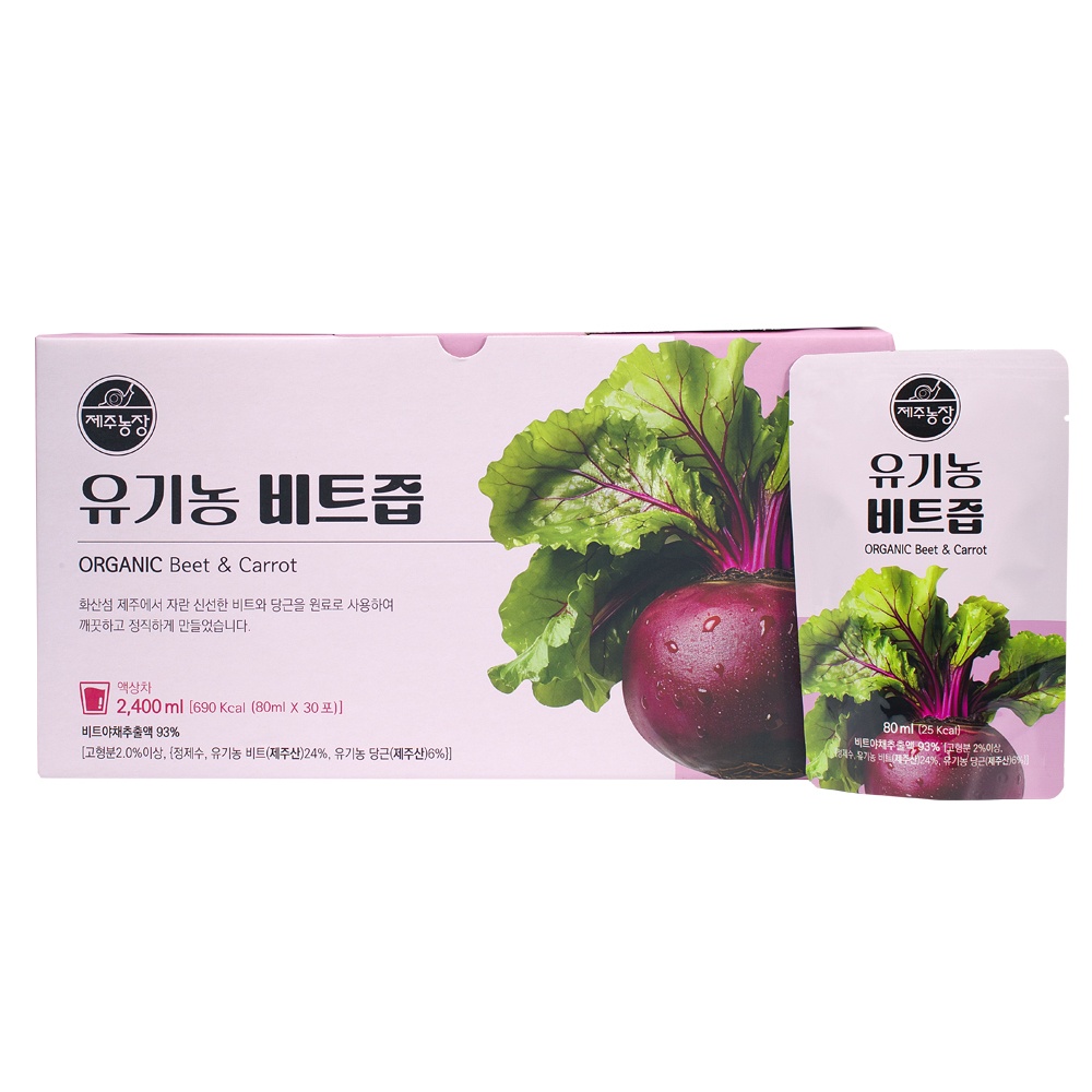 제주농장 유기농 레드비트즙 80ml x 30개입 - 상세 이미지 3