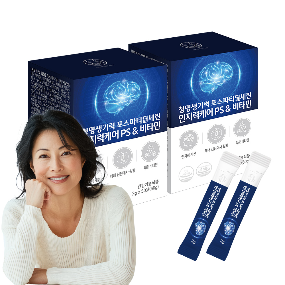 청명생기력 포스파티딜셀린 분말 인지력케어PS 비타민 18중복합기능성 영양제 30포, 2개 - 메인 이미지