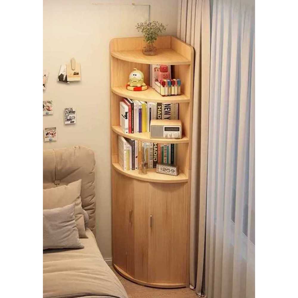원목코너장 카페 사이드 공간 캐비닛 활용 침실 책장 30x30x180cm오크 - 상품 이미지