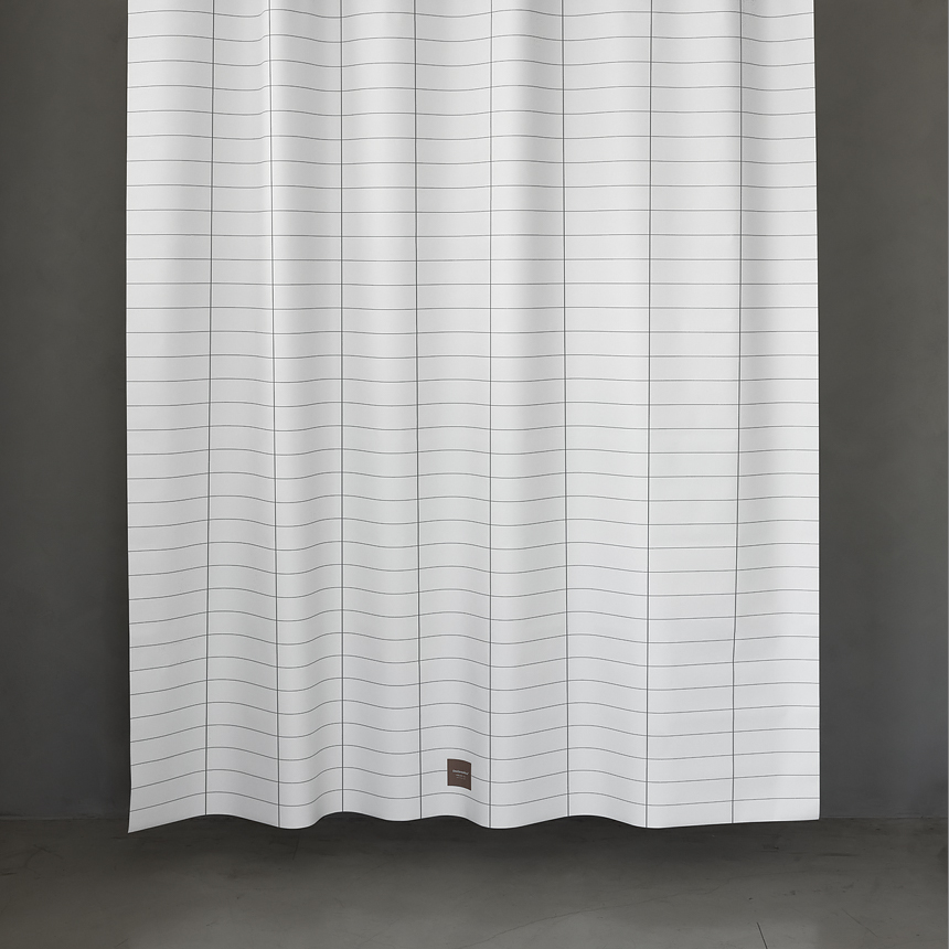 원세븐나인 패브릭 샤워커튼 와이드 그리드 L (180X208cm) - 상세 이미지 2