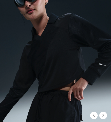 국내매장판 나이키 스포츠웨어 여성 긴팔 크롭 저지 D5 HF9508-010