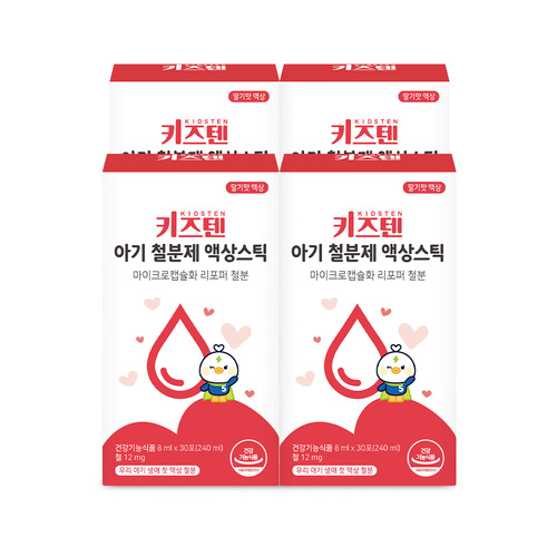 키즈텐 아기 어린이 두돌 비헴철 철분 영양제 철분제 액상 스틱 8ml, 4개 - 상세 이미지 2