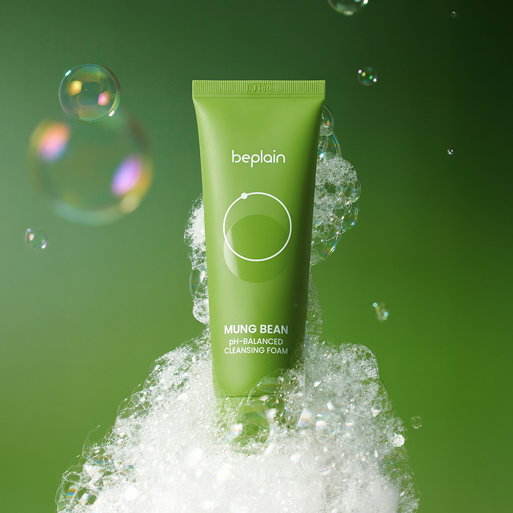 [+40ml 증정] 대용량 비플레인 녹두 약산성 클렌징폼 160ml, 2개