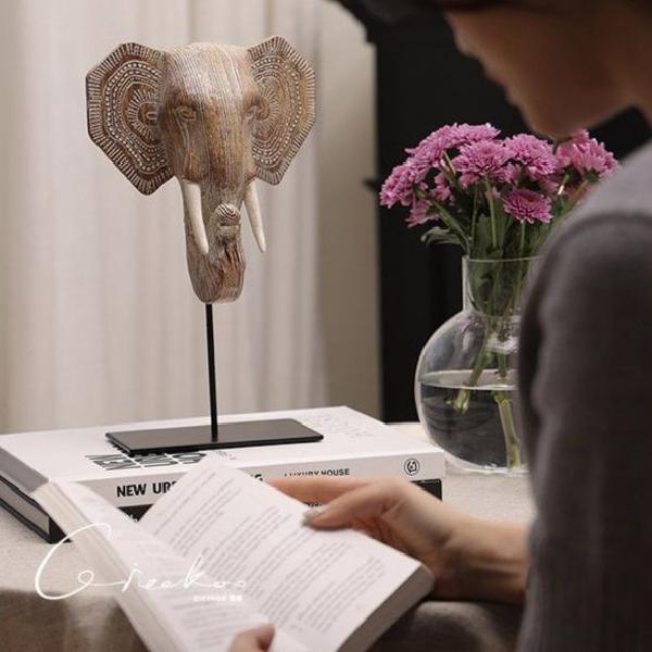 코끼리 조각상 행운의 거실 사무실 재물운 공예 책상 - 상세 이미지 5