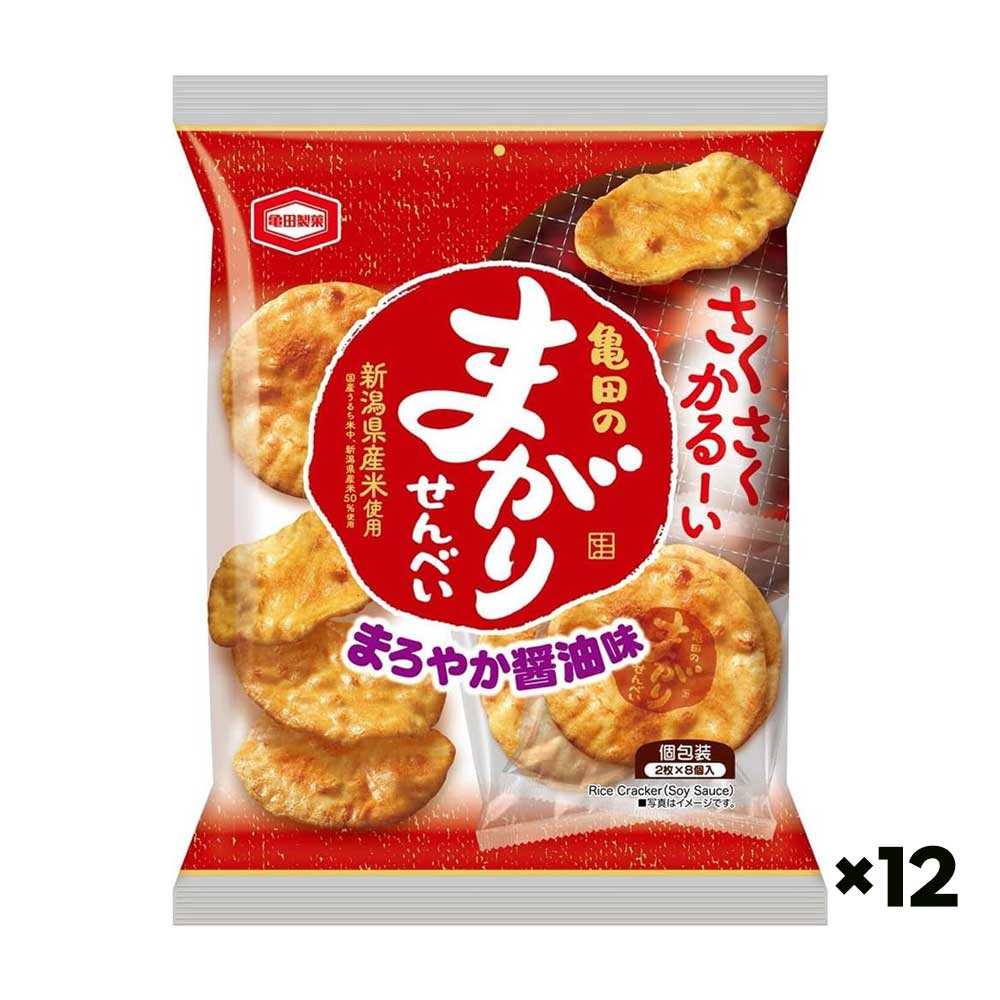 카메다제과 카메다의 마가리 센베이 마로야카 쇼유 맛 16개입 12개세트
