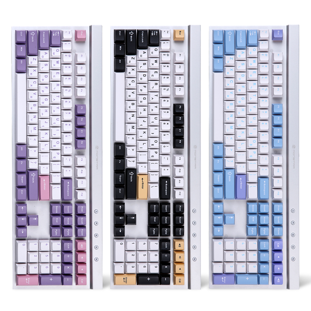 몬스타기어 X208ALU 알루미늄 풀배열 조약돌 PBT 풀윤활 핫스왑 커스텀 기계식키보드