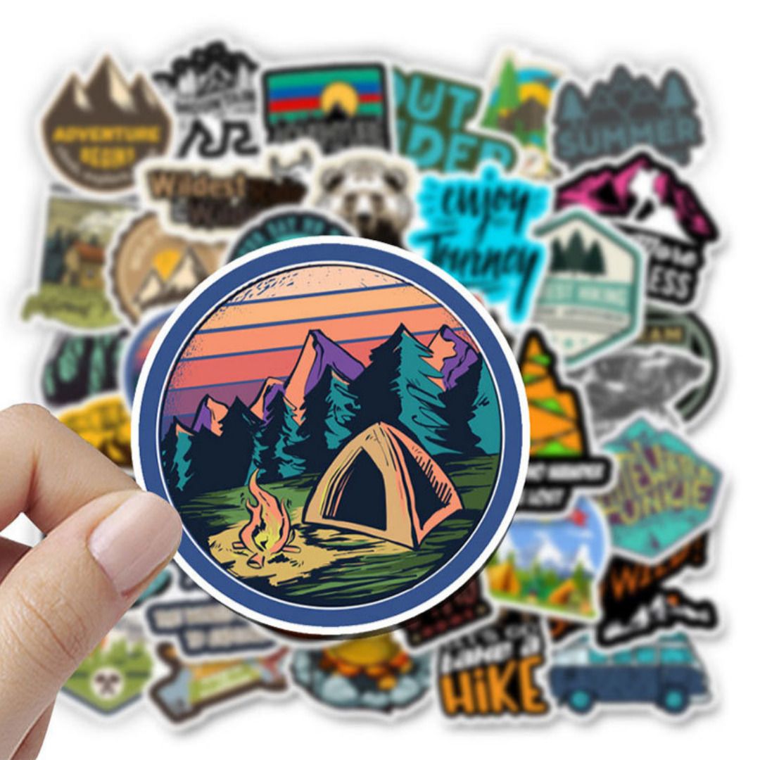 우주캠핑 감성 캠핑 방수 스티커 50종 세트