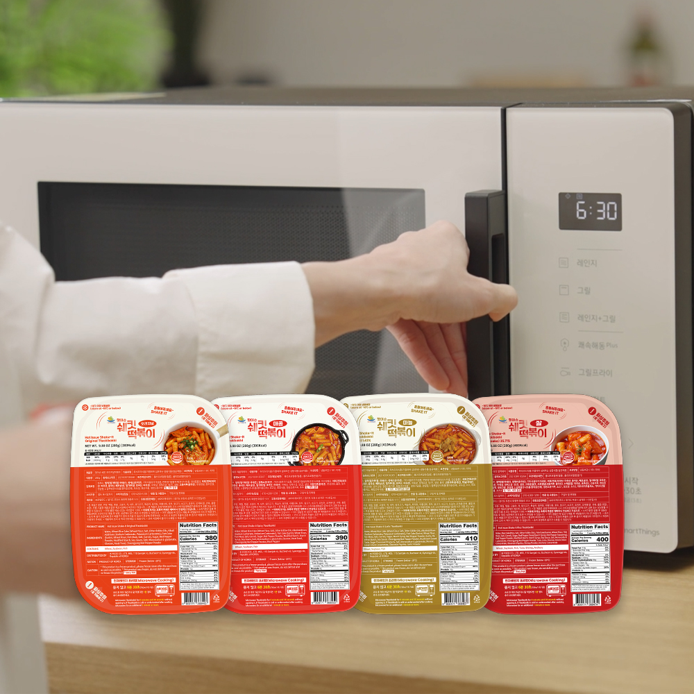 핫이슈 쉐킷 떡볶이 280g 4팩 오리지널 외 3종 전자레인지 조리 국물떡볶이 쌀떡볶이 - 메인 이미지