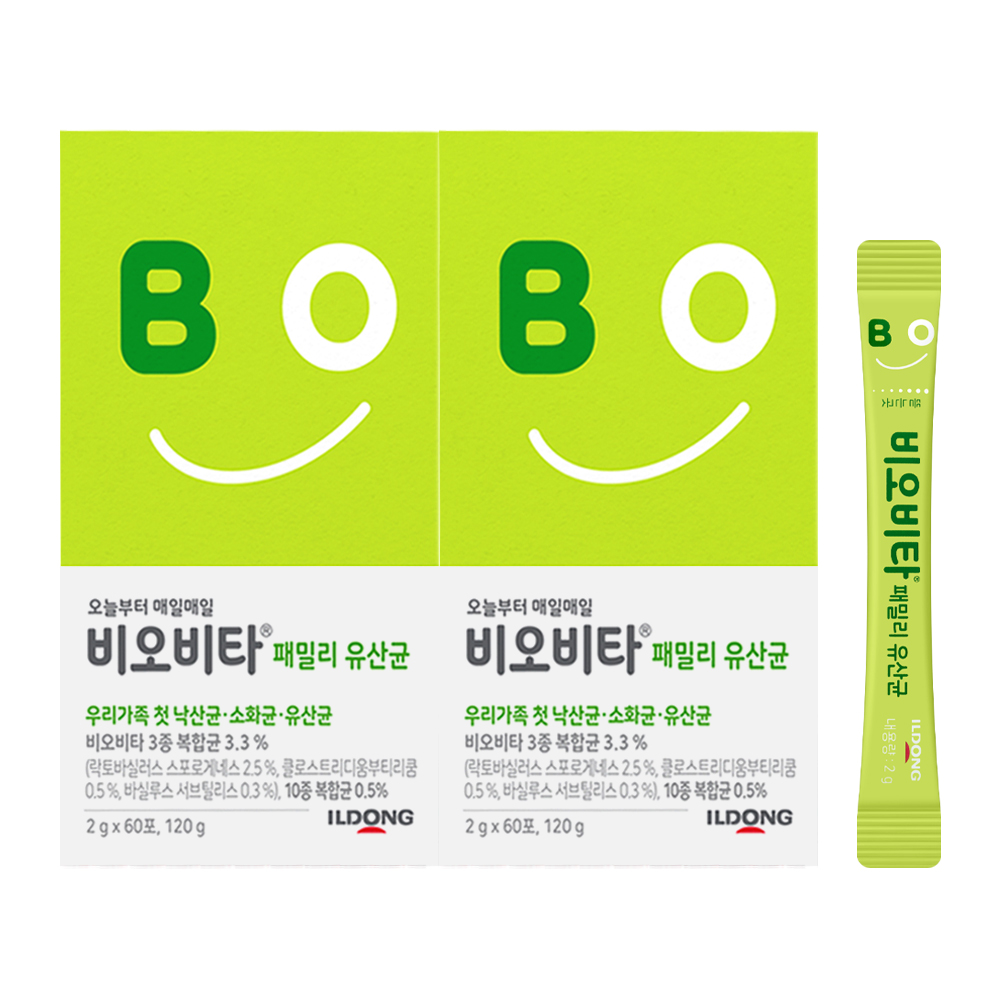 일동제약 비오비타 패밀리 유산균 60포 2개 - 상품 이미지
