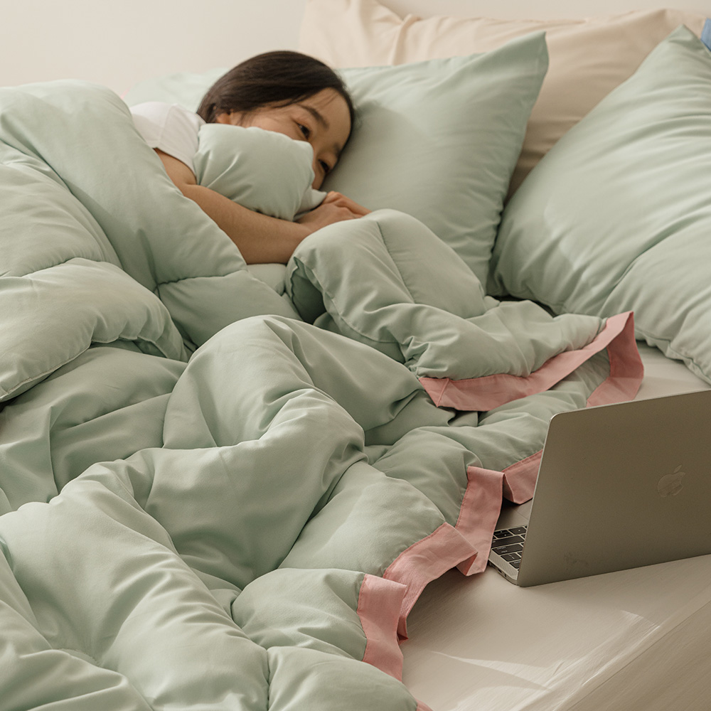 바자르 시리얼 포인트라인 먼지없는 사계절 차렵이불 패드세트 SS