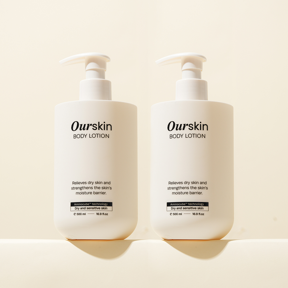 1+1 아워스킨 바디로션 500ml 고보습 향좋은 퍼퓸 남자 여자 대용량 보습제