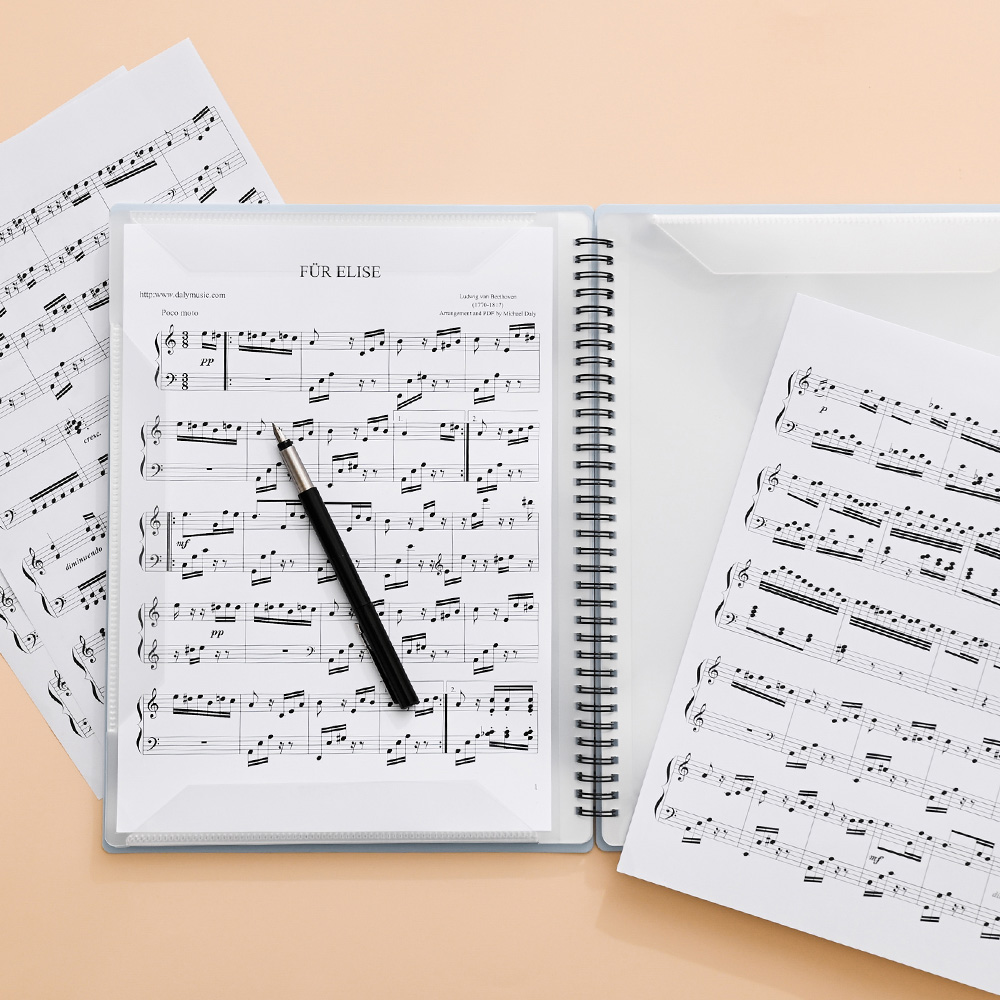 바로 수정 가능한 전문가용 악보 바인더 60매 악보파일 4가지색상 이미지 3