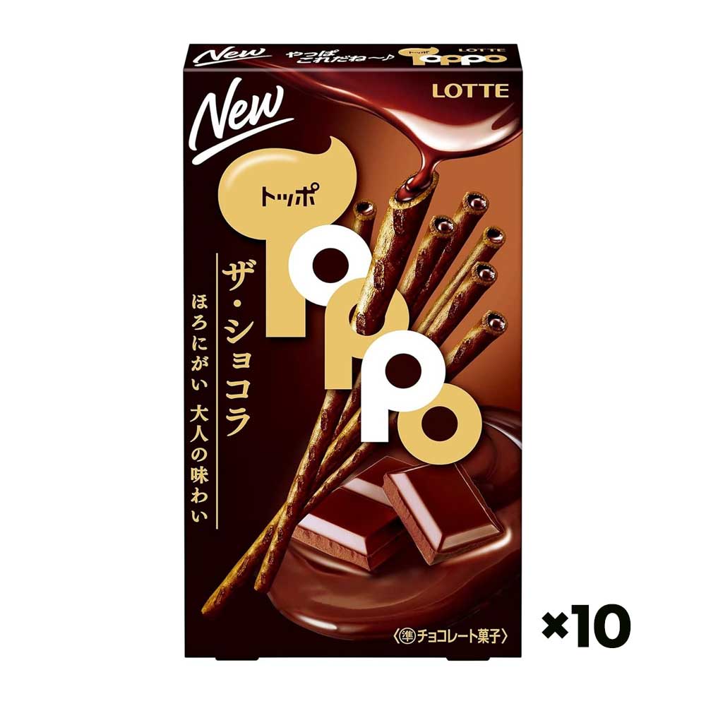 롯데 TOPPO 토포 쇼콜라 맛 10개세트 일본 초코과자