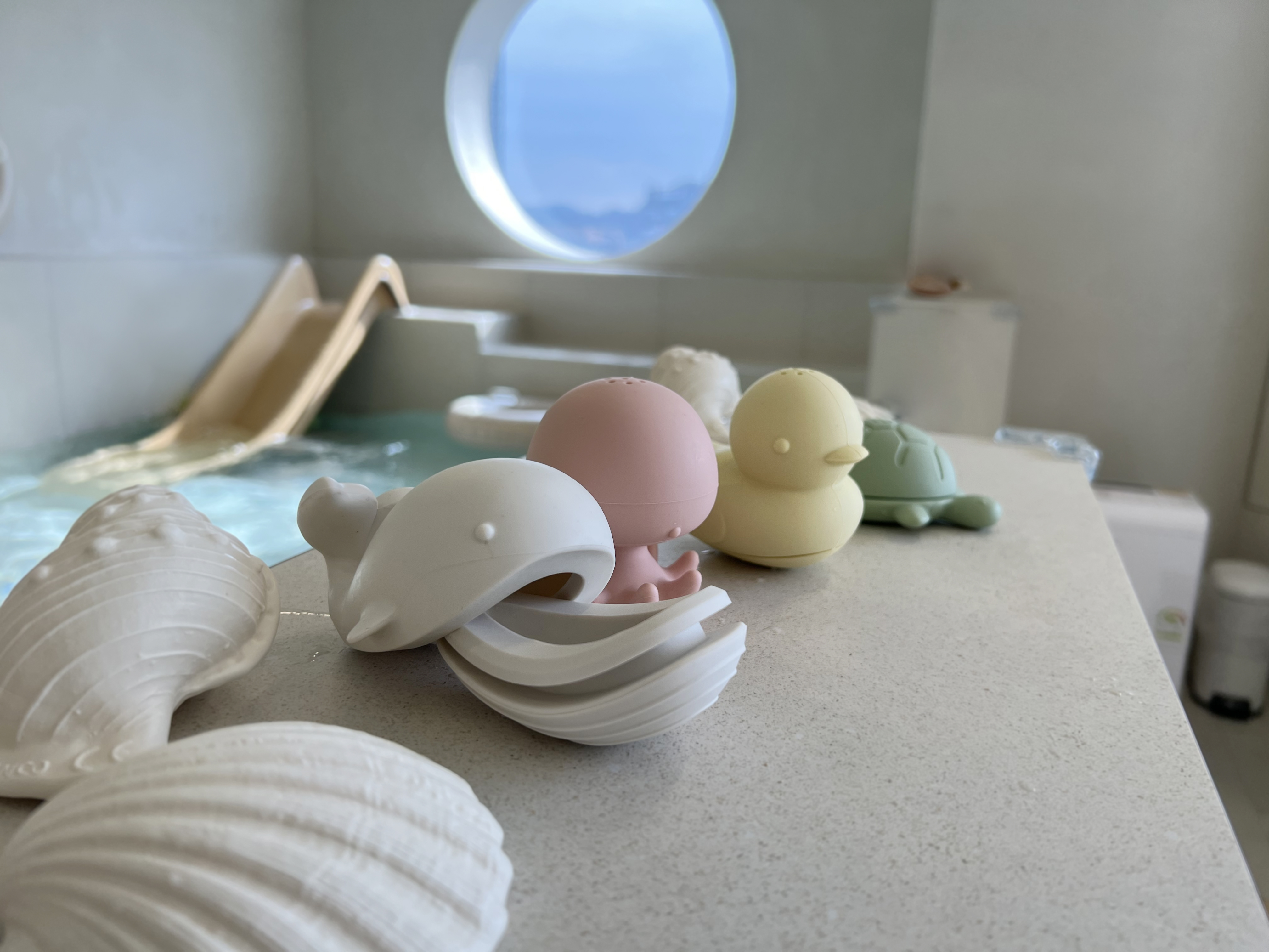 하이하트 분리세척 실리콘 아기 목욕놀이 장난감 4종 세트