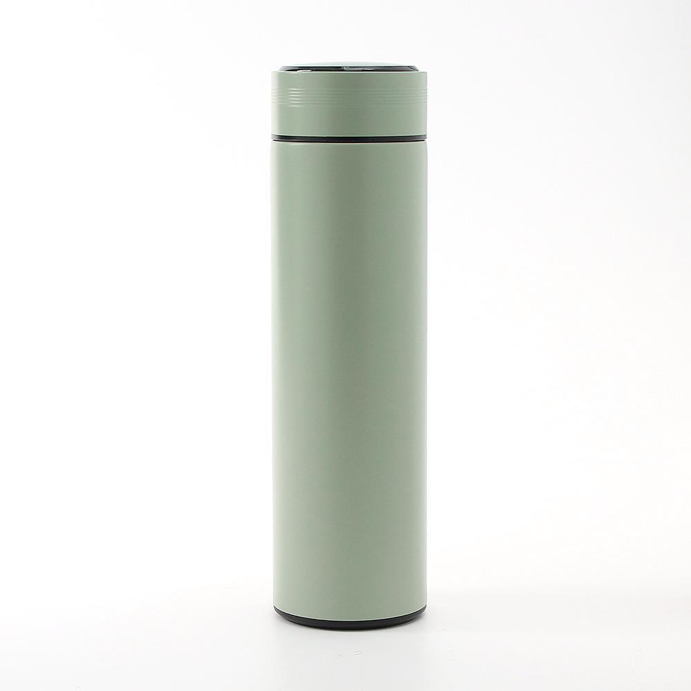 스마트 LED 온도표시 텀블러 500ml 그린 보온병등산용 보온보냉 보온물통 보온보냉물통 냉보온병 보냉통 : 앰클렌