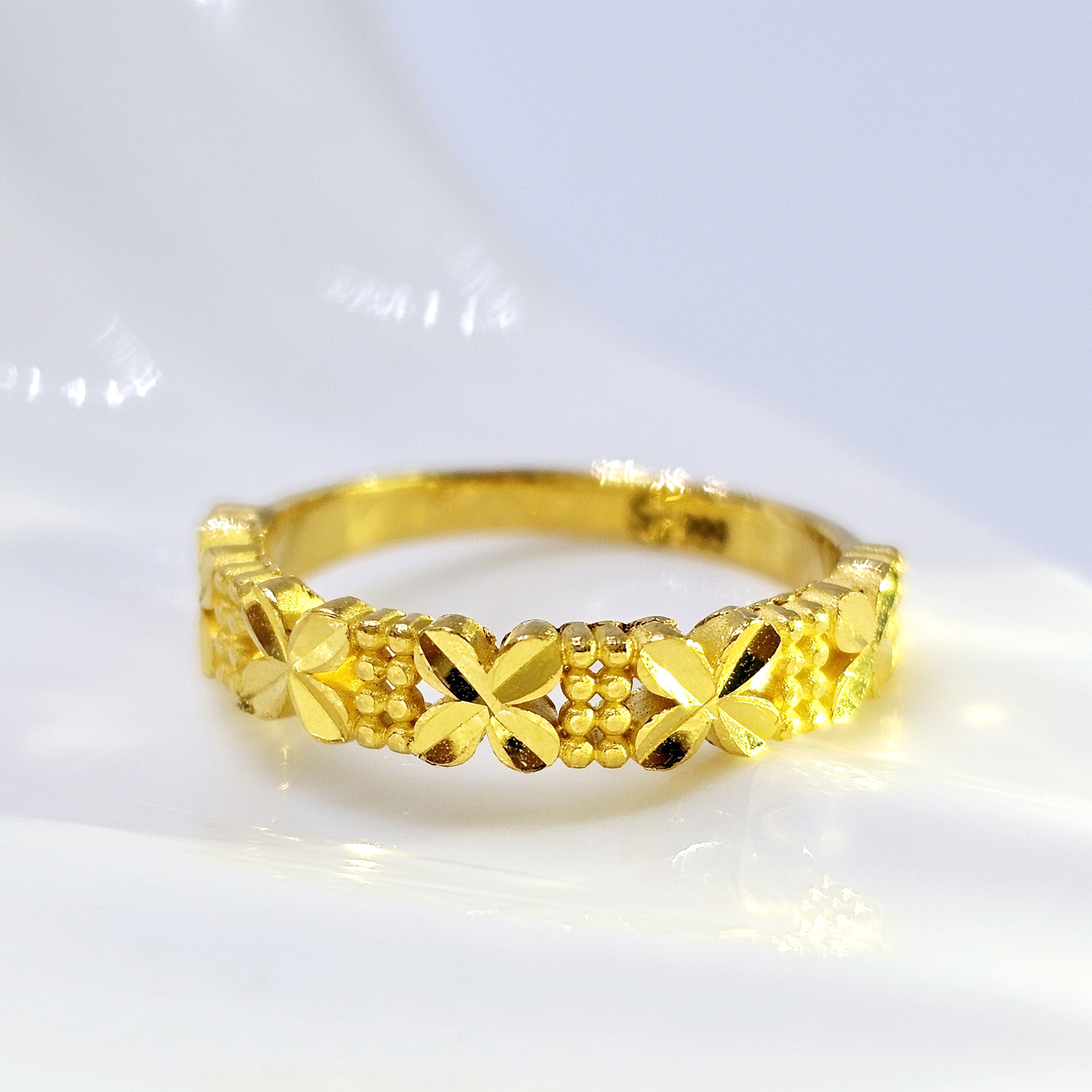 24k 네잎클로버 금가락지 여자 순금반지