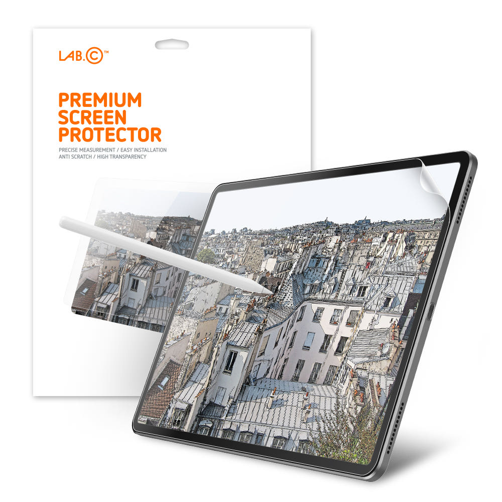 랩씨 종이필름 종이질감 지문방지 저반사 액정보호필름 (오리지널 버전) 아이패드 에어 M1 5세대 27.7cm(10.9인치), 1매입