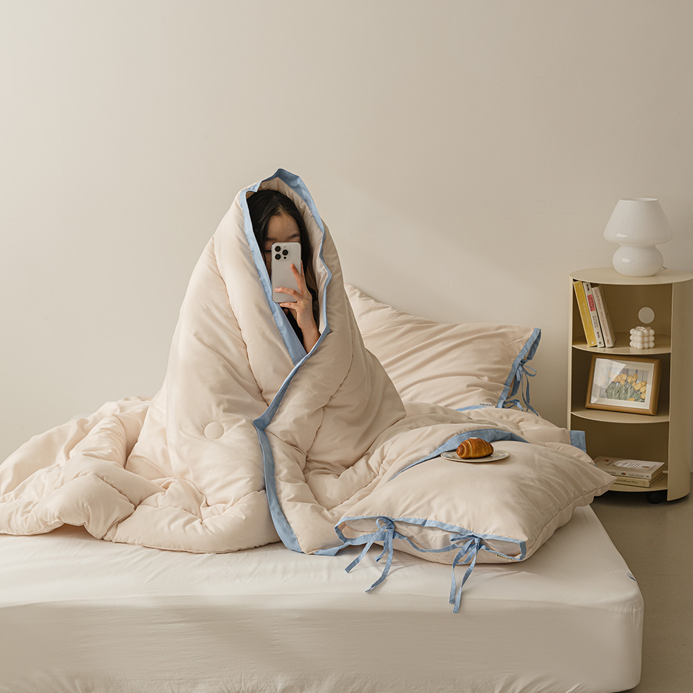 바자르 시리얼 포인트라인 먼지없는 사계절 차렵이불 패드세트 SS