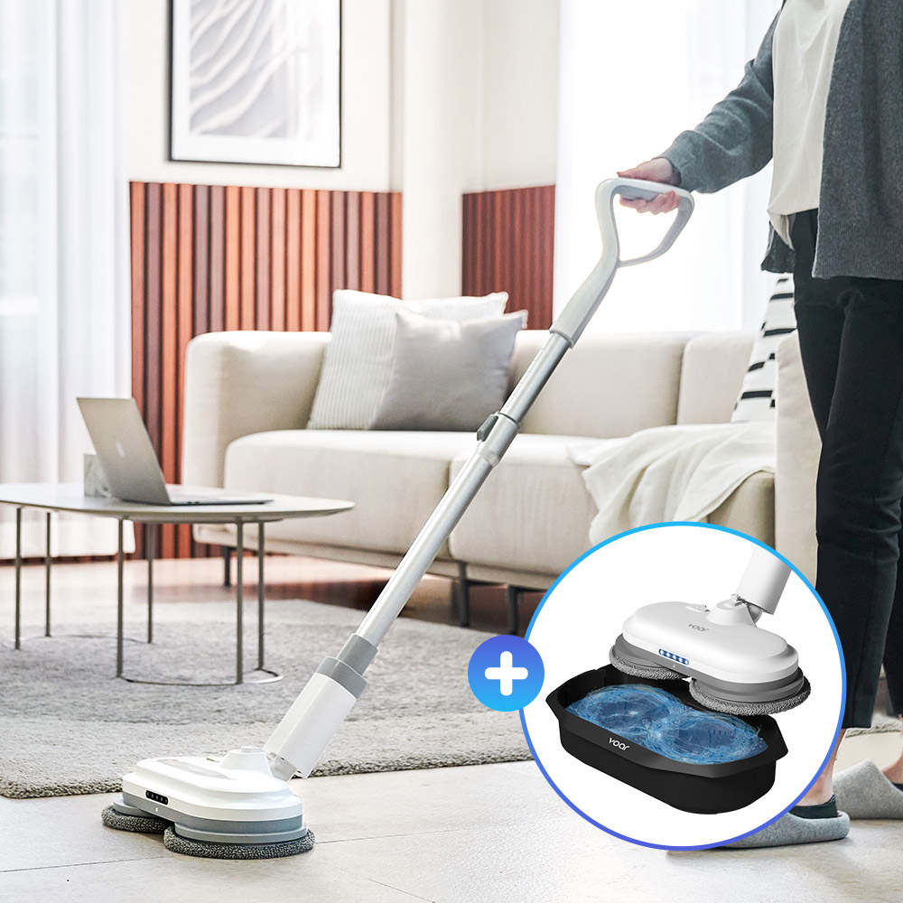 보아르 워터스핀E1 무선 물걸레청소기 아쿠아 자동 전동 회전 걸레 화이트