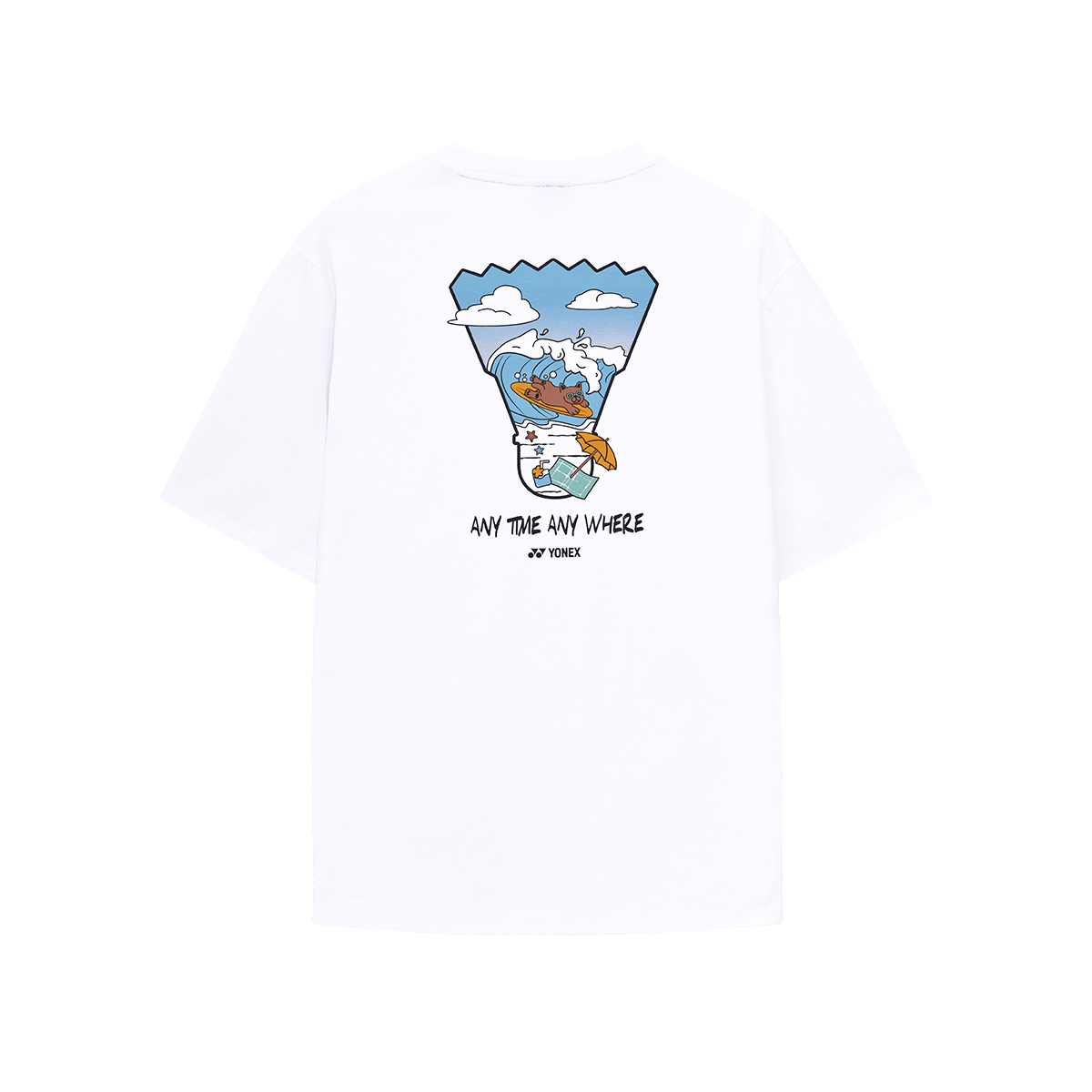 요넥스 251TS060U 배드민턴 오버핏 반팔 티셔츠 남녀공용 데일리웨어 화이트 온라인전용 - 상세 이미지 2