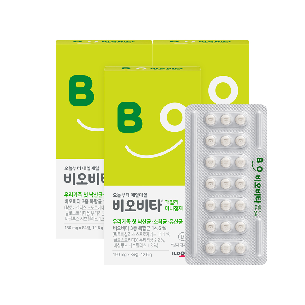 일동제약 비오비타 패밀리 미니정제 84정 3개 - 상품 이미지