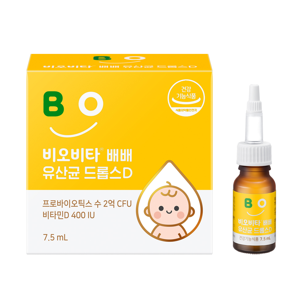 일동생활건강 비오비타 배배 유산균 드롭스D 7.5ml 1개 - 상품 이미지