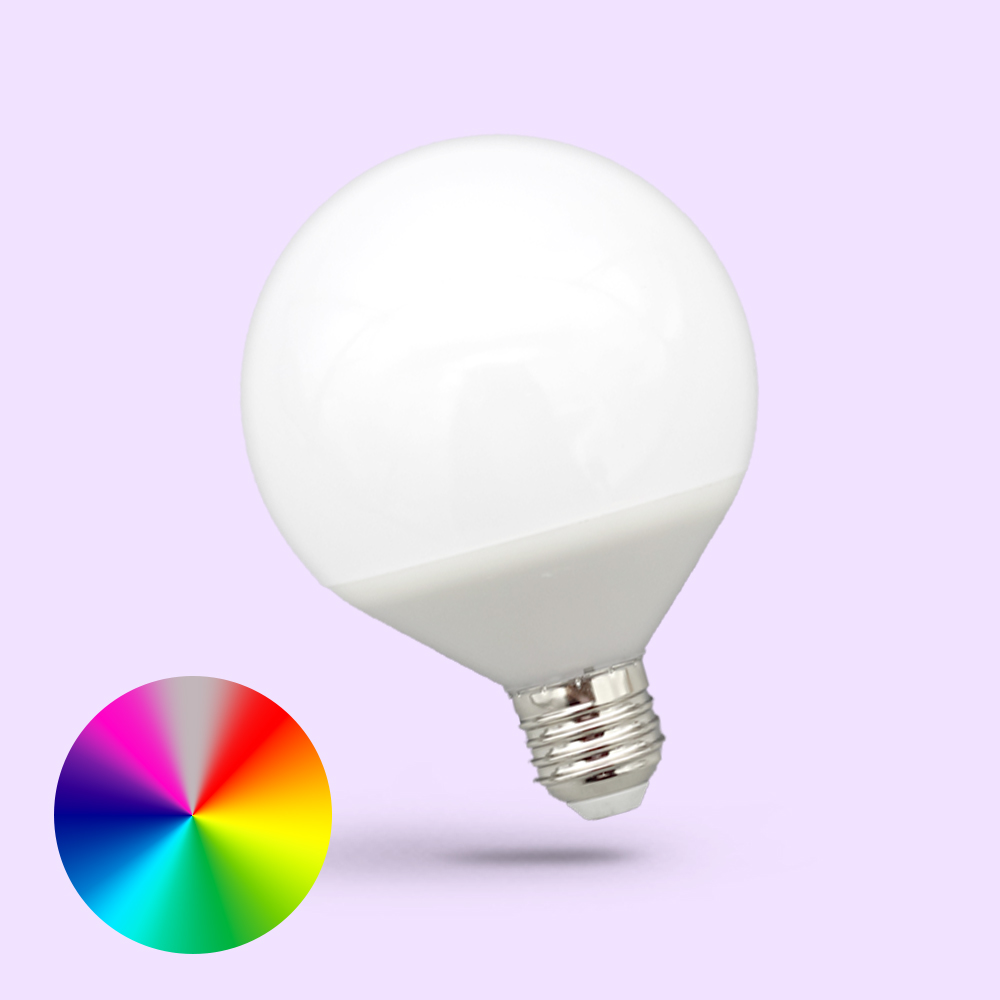 LED 색상변환 리모컨용 볼구 볼램프 RGB G95 볼전구 12W - 메인 이미지