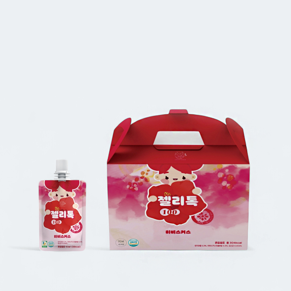 (수피랑)젤리톡100 유산균 워터젤리 8개 4종 레몬 카모마일 히비스커스 청포도 자몽 - 상세 이미지 4