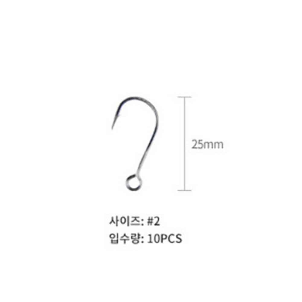 캣츠크로우 리미트 298 싱글훅 미노우 교체용 2호, 실버 - 상세 이미지 2