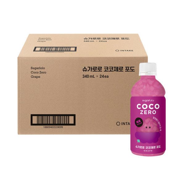 슈가로로 무설탕 젤리음료 코코제로 포도 24병(340ml x 24병) : 에이티씨마트