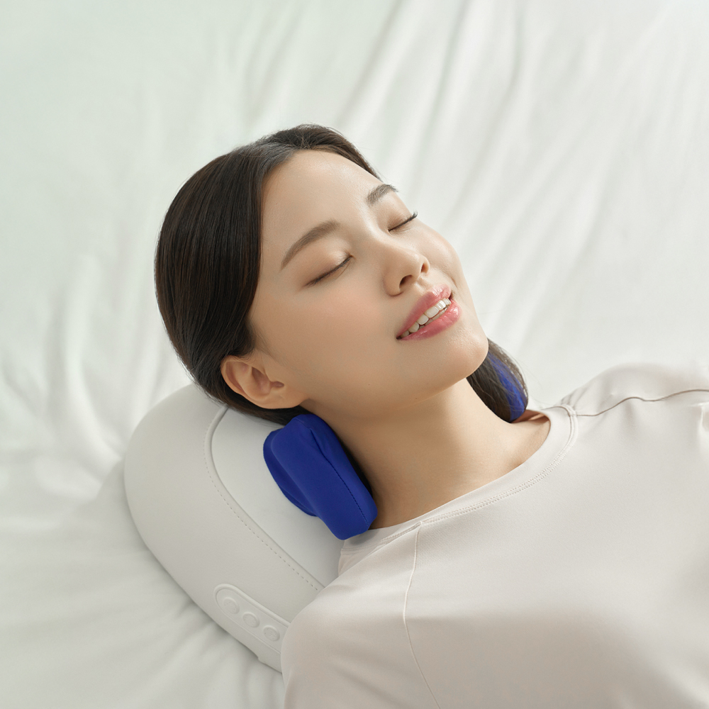 비브아 목 어깨 베개 마사지기 승모근 무선 안마기