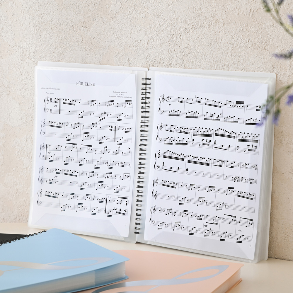 바로 수정 가능한 전문가용 악보 바인더 60매 악보파일 4가지색상 이미지 4