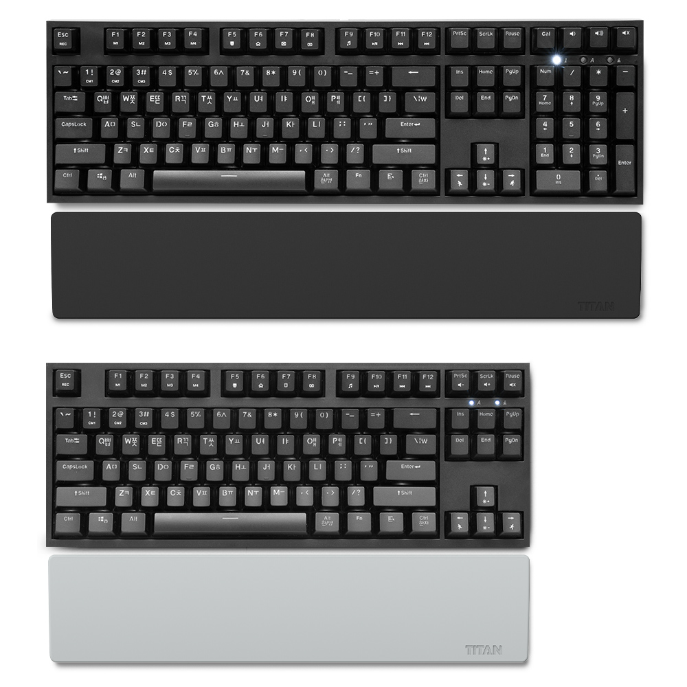 제닉스 타이탄 실리콘 팜레스트 키보드 손목받침대