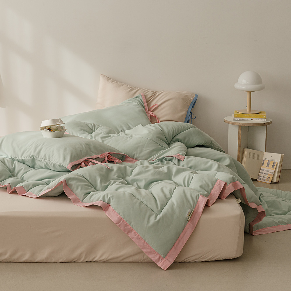 바자르 시리얼 포인트라인 먼지없는 사계절 차렵이불 패드세트 SS