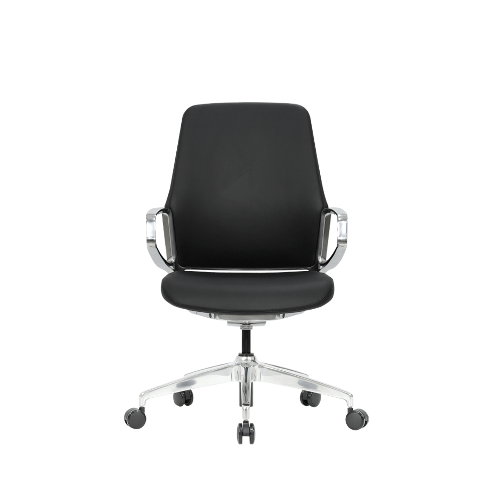 [올즈] 아리코 낮은등받이 천연가죽 알루미늄 풀바디 기능성의자