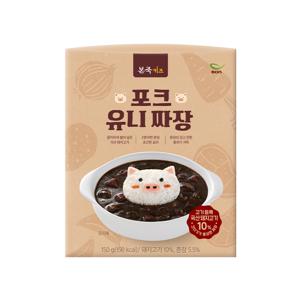 [베이비본죽] 포크 유니 키즈짜장 (150g) 덮밥소스 어린이짜장 밥태기