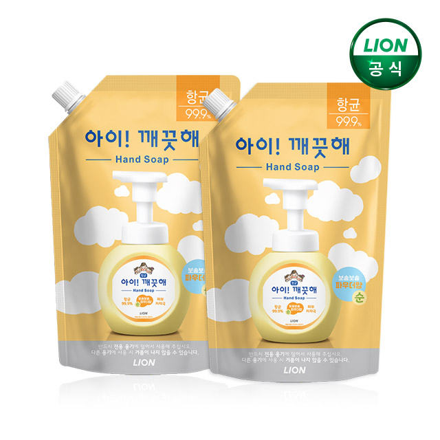 아이깨끗해 핸드워시 600ml 리필 x 2개 / 스파우트캡
