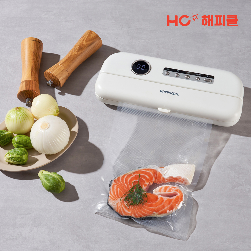 [N포인트 5%할인] HC해피콜 비스티브 가정용 진공포장기 7종구성 세트 HDVS-E30A1WH