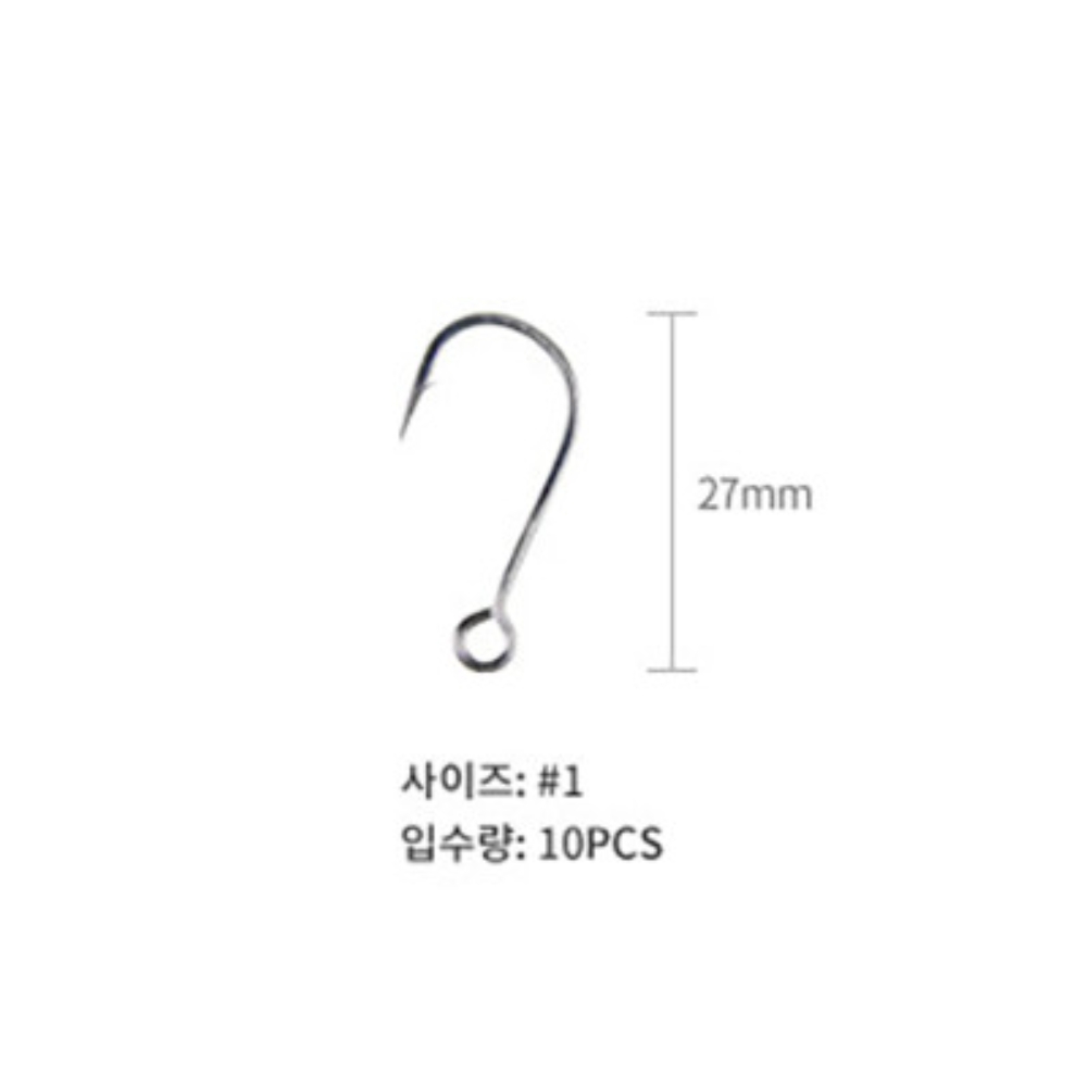 캣츠크로우 리미트 298 싱글훅 미노우 교체용 1호, 실버 - 상세 이미지 2
