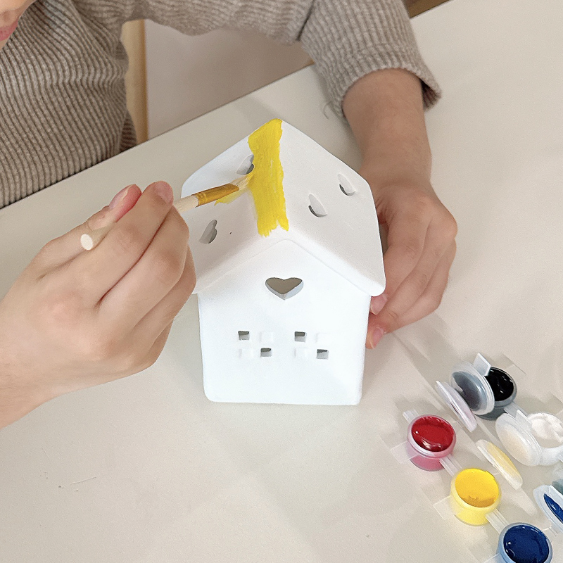 학교 유치원 방과후 만들기 DIY 크리에이티브 석고 컬러링 물감 붓 색칠 놀이 키트 - 상품 이미지