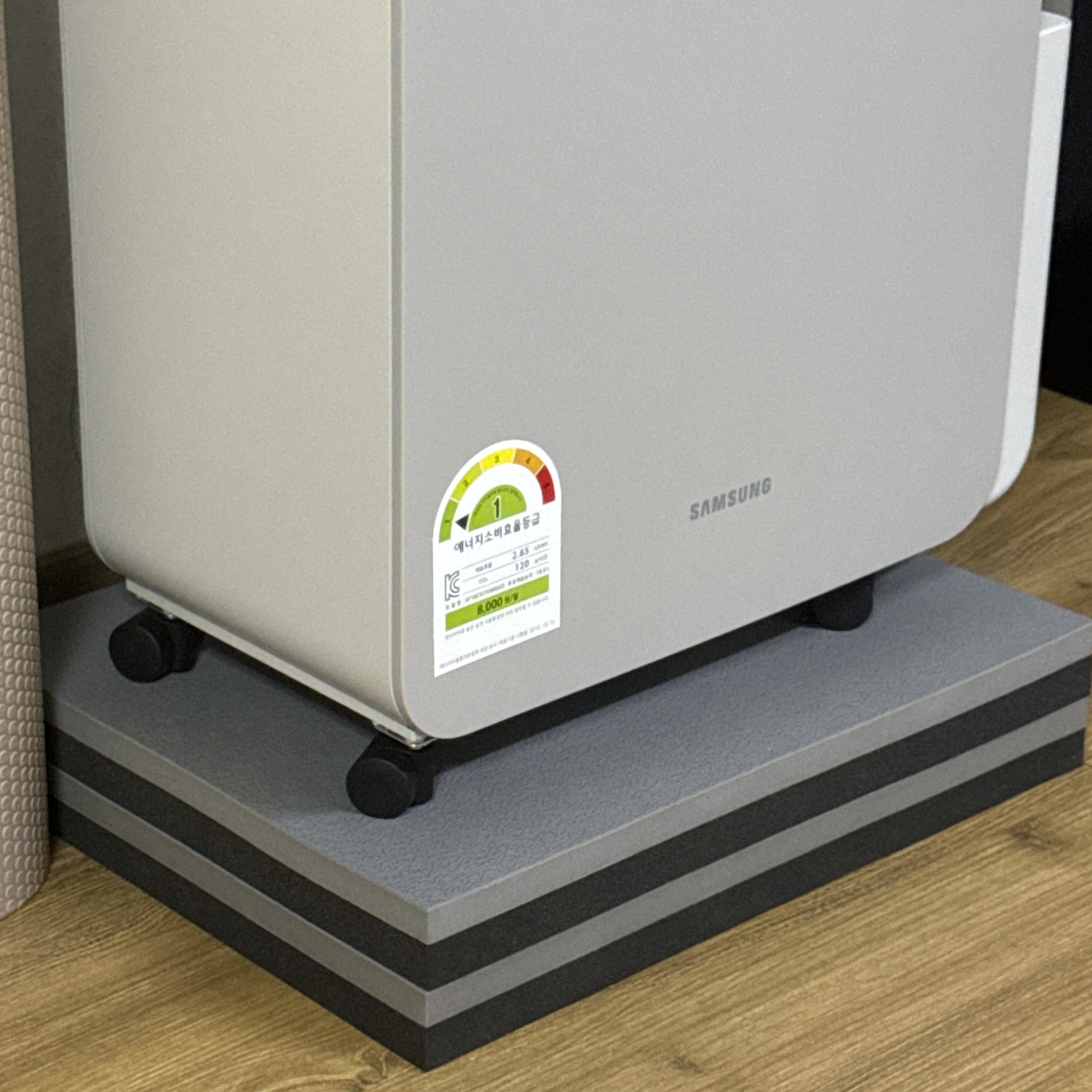 덕진스펀지 공기청정기 매트 2장 방진 진동 재봉틀 3D프린터 제습기 소음방지 270x450