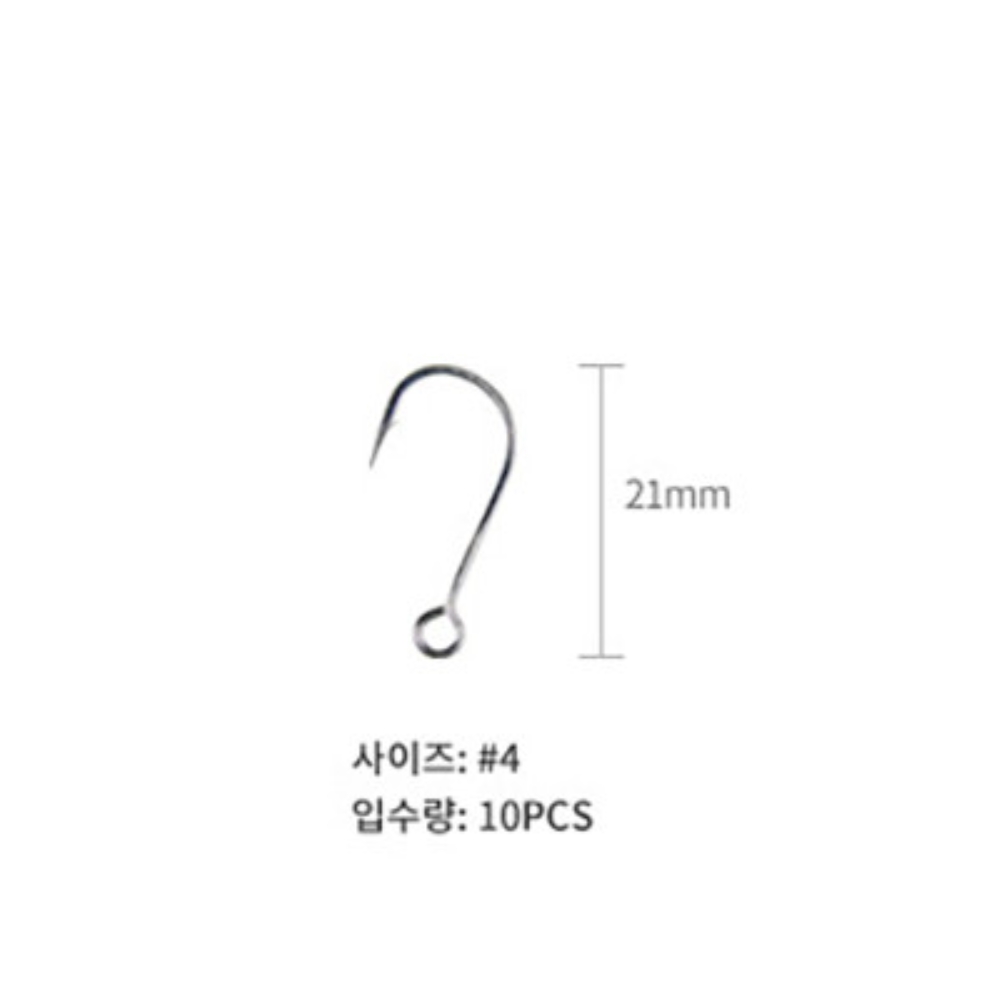 캣츠크로우 리미트 298 싱글훅 미노우 교체용 4호, 실버 - 상세 이미지 2