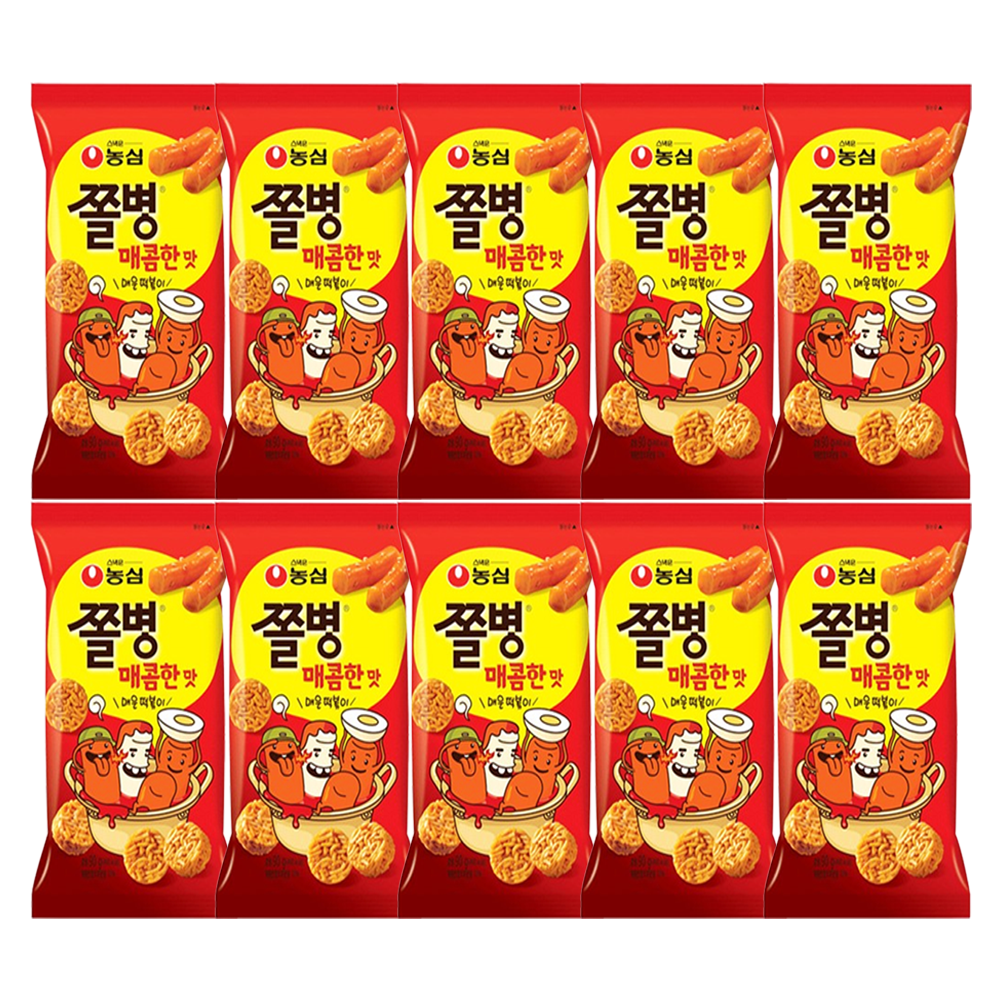 농심 쫄병스낵 매콤한맛 82g X 10개 : 젤리랜드