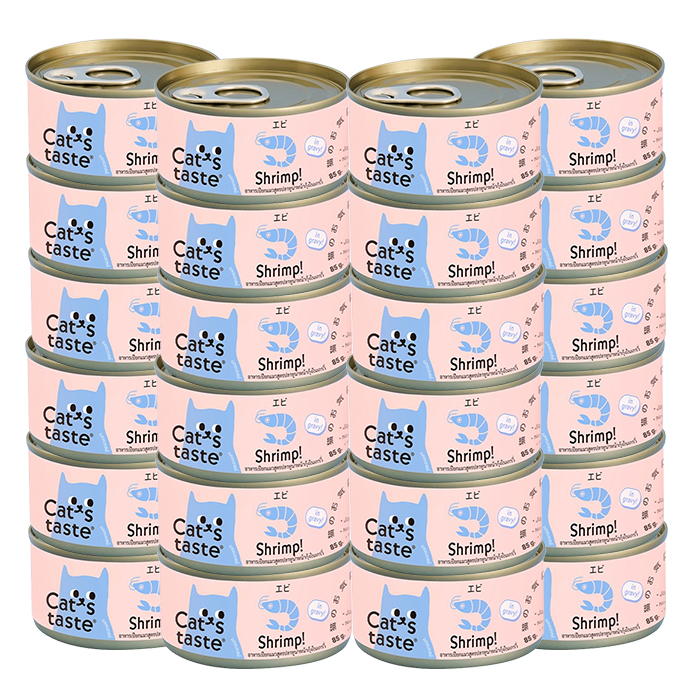 캣츠테이스트 캔 85g x 24개 새우 그레이비 고양이간식 - 상품 이미지