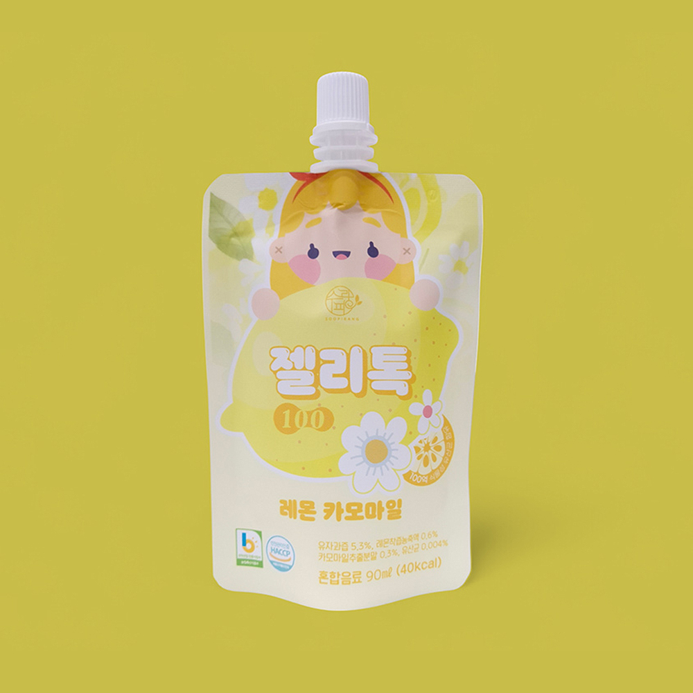 (수피랑)젤리톡100 유산균 워터젤리 8개 4종 레몬 카모마일 히비스커스 청포도 자몽 이미지 7
