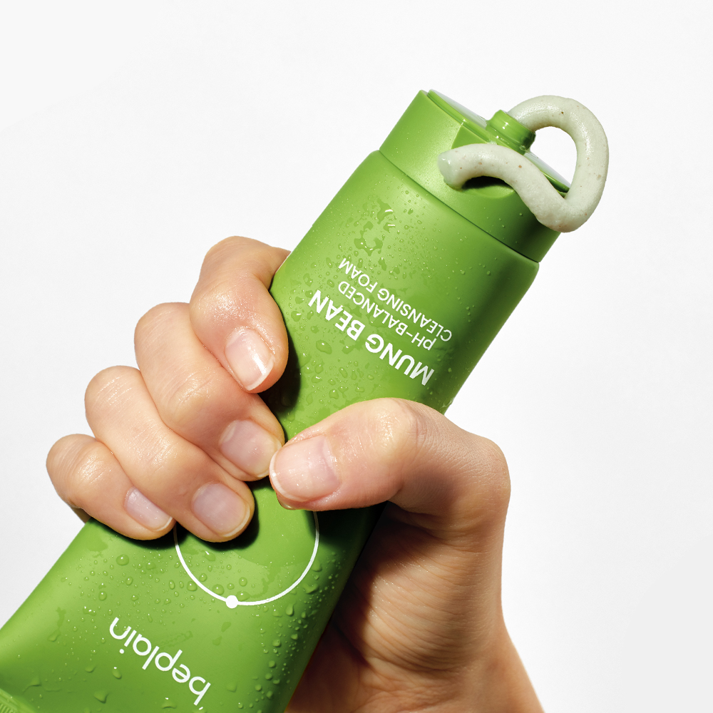 [+40ml 증정] 대용량 비플레인 녹두 약산성 클렌징폼 160ml, 2개