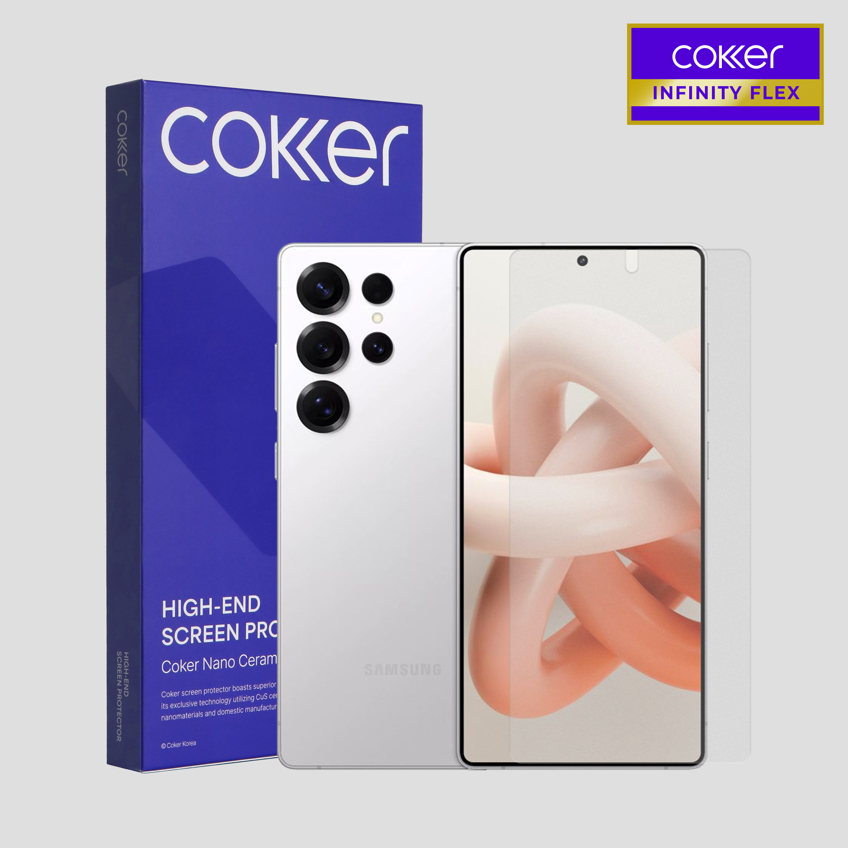코커 종이질감 인피니트 강화유리필름 갤럭시 액정 보호필름 갤럭시S25 울트라, 2매입