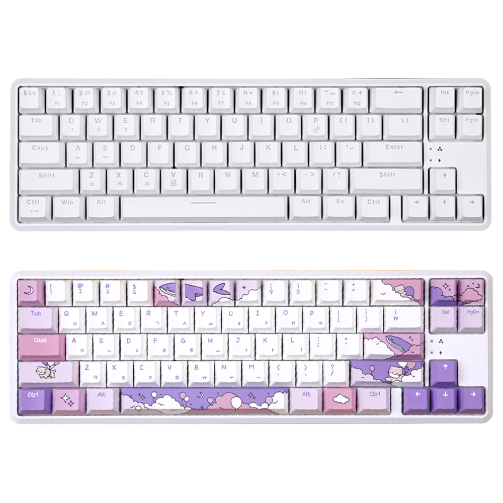 몬스타기어 16BT 고양이 체리 축 아이패드 맥북 유 무선 블루투스 수제 풀윤활 조약돌 키보드