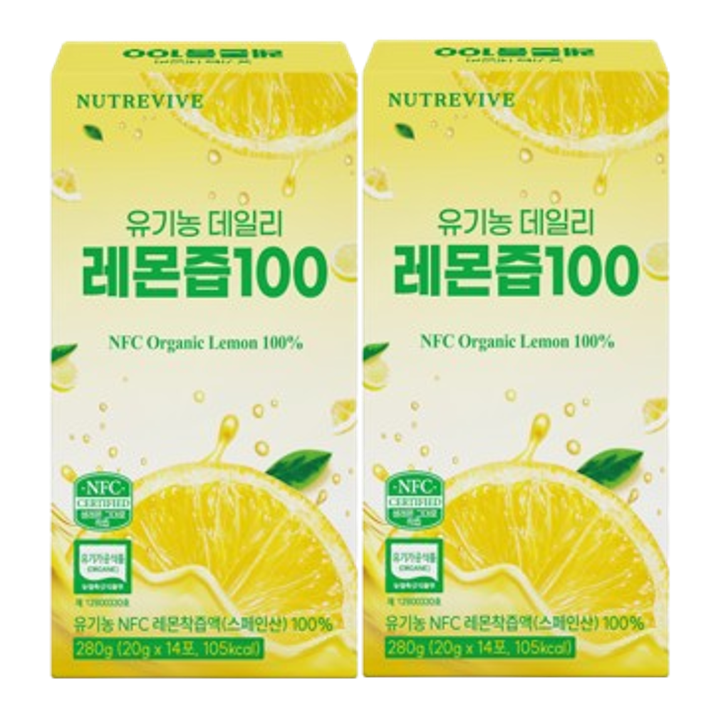 유기농 데일리 레몬즙 NFC 스페인산 레몬스틱 레몬수 레몬물 28포, 1개 - 메인 이미지