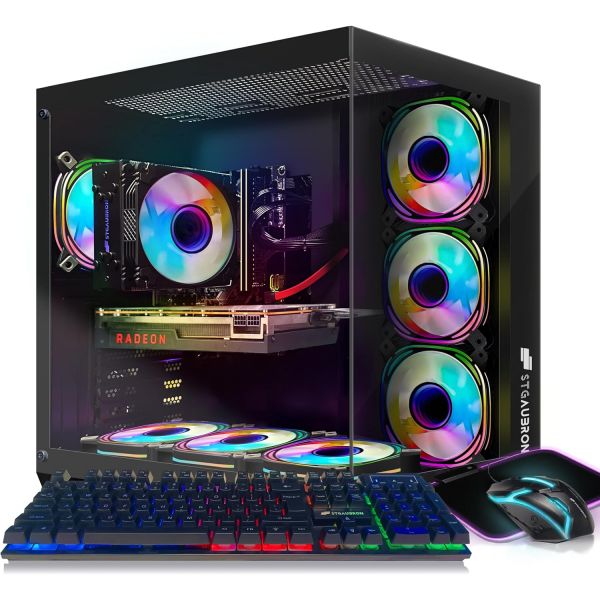 STGAubron 게이밍 PC 데스크탑 라데온 RX 6800 XT 16G GDDR6 인텔 코어 i7-11700KF 최대 5.0G 32G DDR4 2T SSD 600M WiFi : 무민샵11